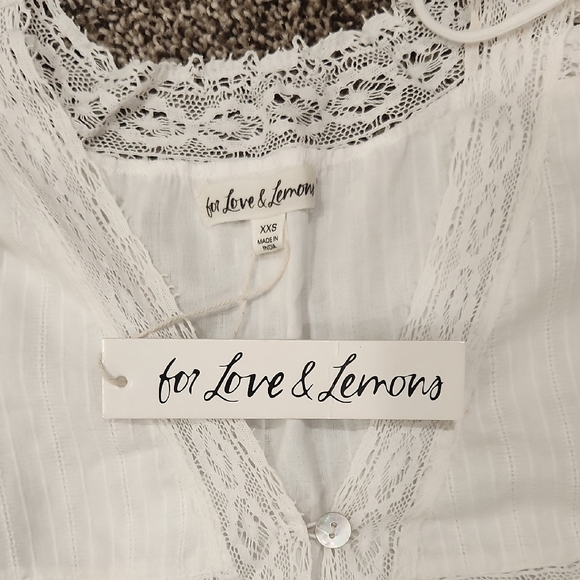 🔥 NWT 🔥 For Love And Lemons White Lace Detail Dress - Picture 2 of 10
